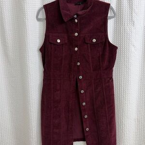 Iris Burgundy Corduroy Mini Dress